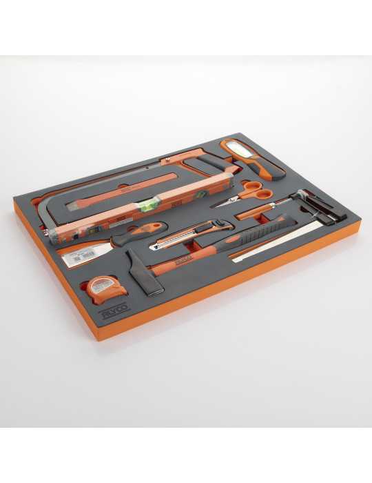 Bandeja de espuma con juego de herramientas varias ALYCO ORANGE