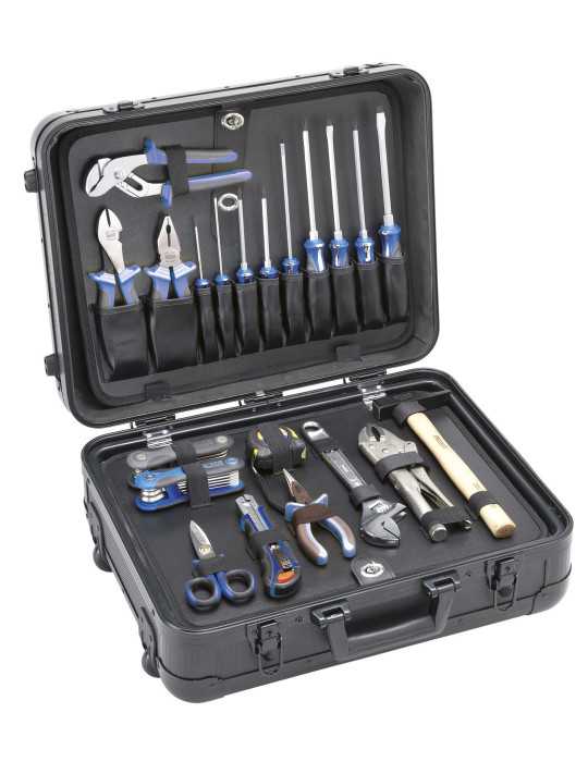 Maleta trolley de aluminio reforzada con 51 piezas de herramientas ALYCO