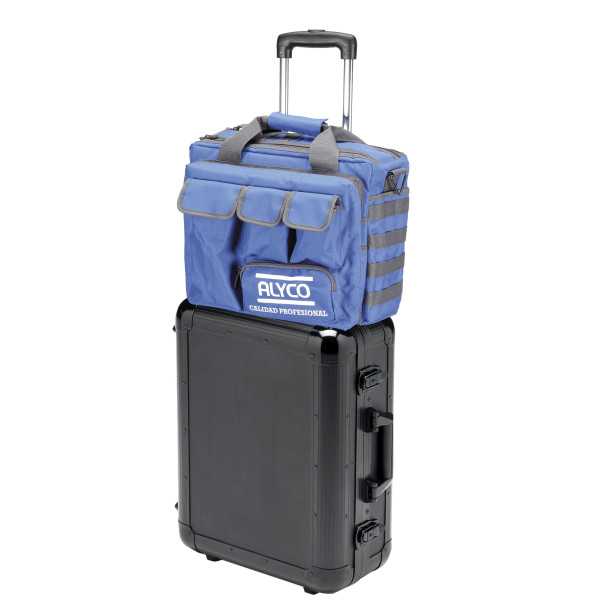 Maleta trolley de aluminio reforzada con 51 piezas de herramientas y bolsa de nylon ALYCO
