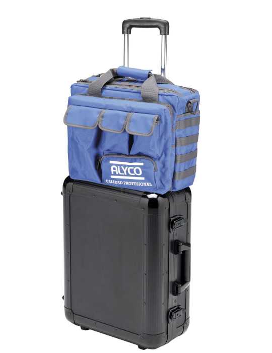 Maleta trolley de aluminio reforzada con 51 piezas de herramientas y bolsa de nylon ALYCO