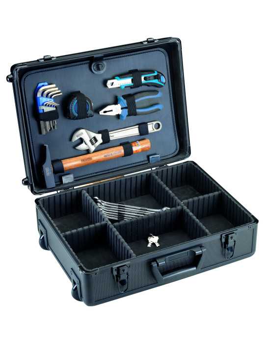 Maleta trolley de aluminio de 1 panel con 30 piezas de herramientas ALYCO