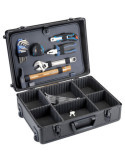 Maleta trolley de aluminio de 1 panel con 30 piezas de herramientas y bolsa de nylon ALYCO