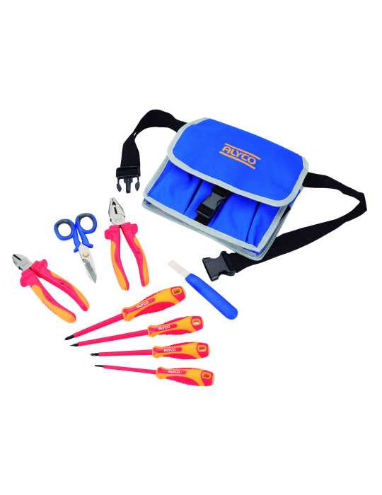 Bolsa de nylon con 9 herramientas aisladas ALYCO