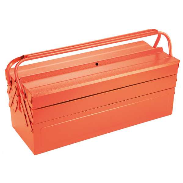 Caja metálica de herramientas de 5 bandejas con 68 piezas ORANGE ALYCO
