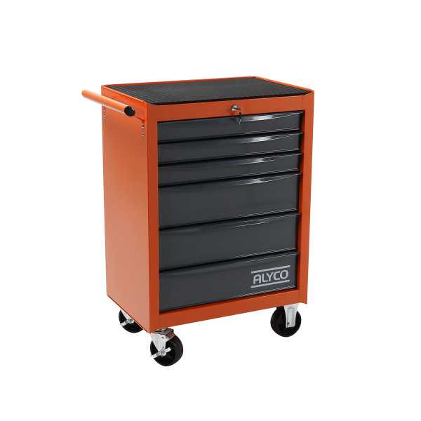 Carro metálico grande de 6 cajones 680x460x1020 mm ORANGE ALYCO