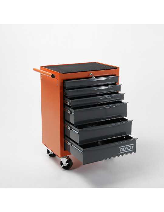 Carro metálico grande de 6 cajones 680x460x1020 mm ORANGE ALYCO