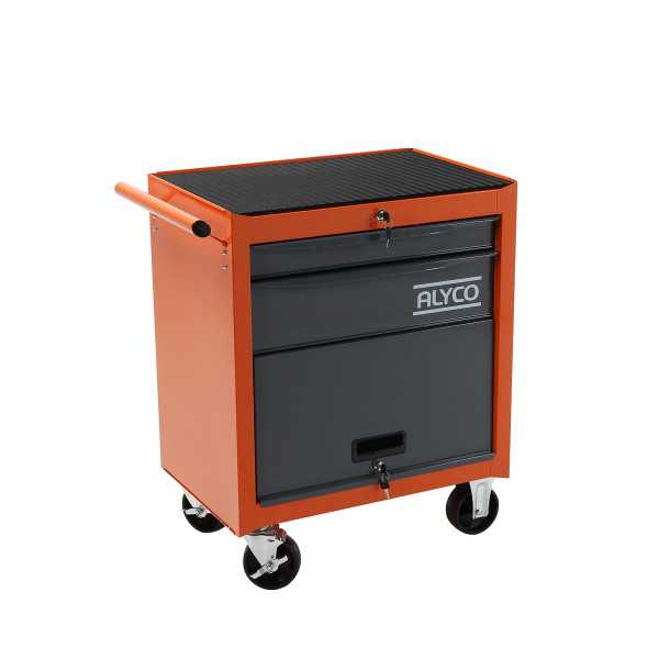 Carro metálico con portón y 2 cajones 678x459x702 mm ORANGE ALYCO