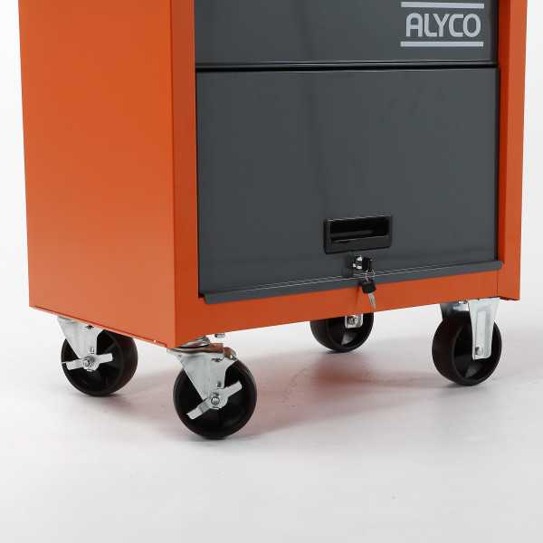Carro metálico con portón y 2 cajones 678x459x702 mm ORANGE ALYCO