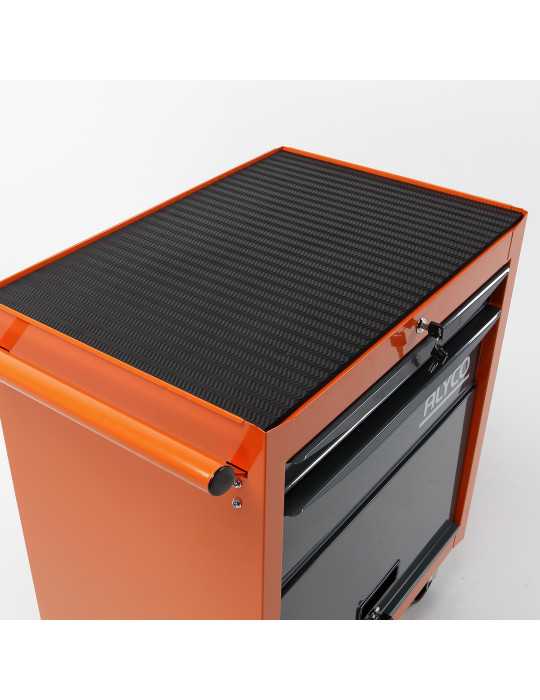 Carro metálico con portón y 2 cajones 678x459x702 mm ORANGE ALYCO