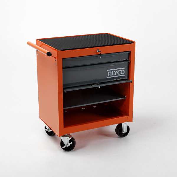 Carro metálico con portón y 2 cajones 678x459x702 mm ORANGE ALYCO