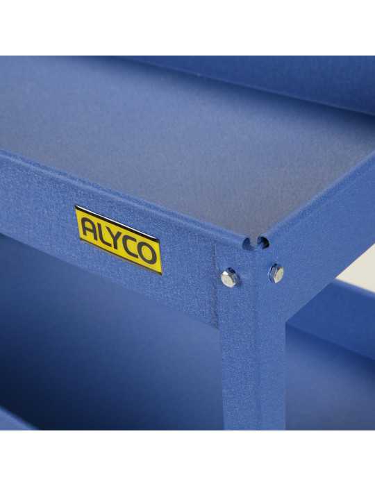 Carro metálico de taller con 3 bandejas ALYCO