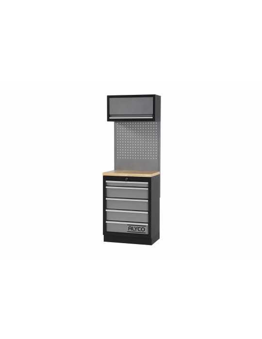 Conjunto de taller modular de 1 módulo con superficie de madera ALYCO