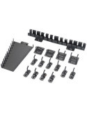 Pack de 16 ganchos y soportes para paneles y mesas de trabajo ALYCO