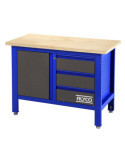 Mesa de trabajo de 3 cajones y portón 1200x600x865 mm ALYCO