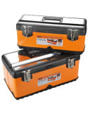 Pack de 2 cajas metálicas con bandeja interior ORANGE ALYCO