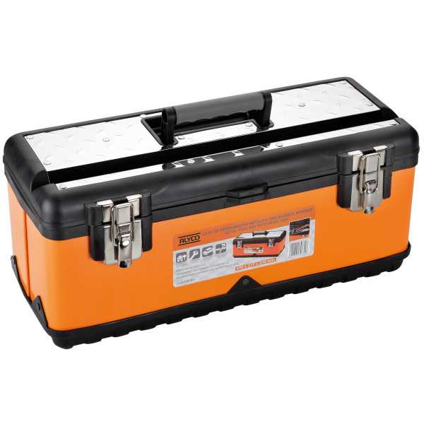 Pack de 2 cajas metálicas con bandeja interior ORANGE ALYCO