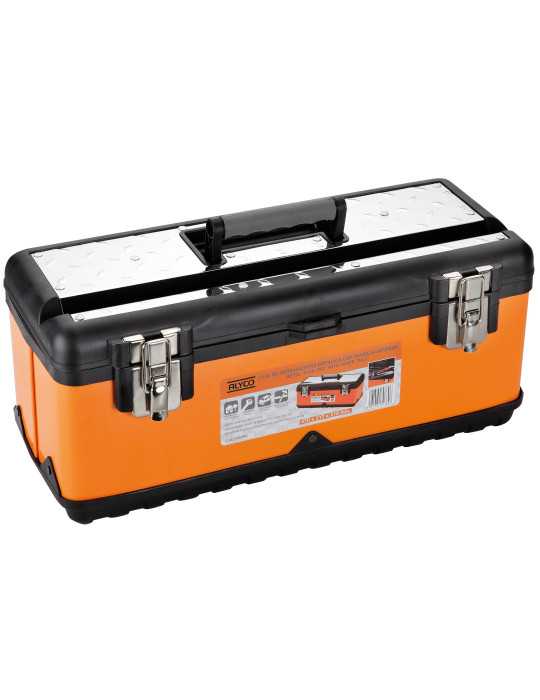 Pack de 2 cajas metálicas con bandeja interior ORANGE ALYCO