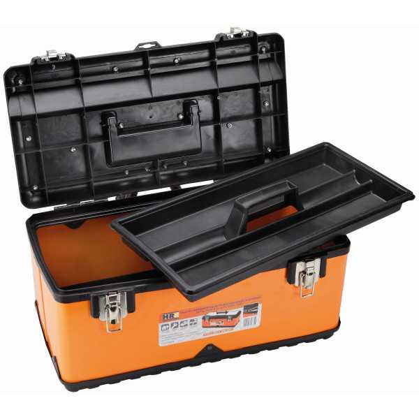 Pack de 2 cajas metálicas con bandeja interior ORANGE ALYCO