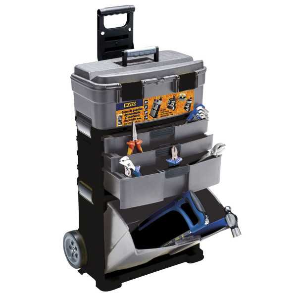 Carro de plástico modular de 3 módulos con ruedas ALYCO