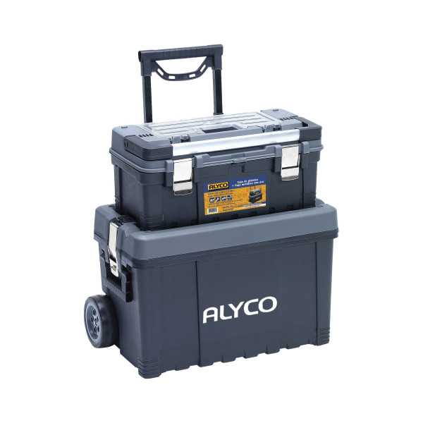 Trolley con baúl y caja de plástico 634x300x500 mm ALYCO
