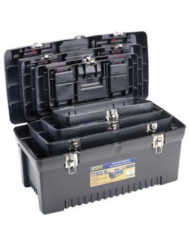 Pack de 4 cajas de plástico con bandeja interior ALYCO 2