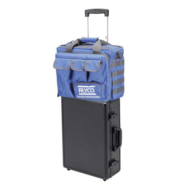 Maleta trolley de aluminio con 1 bandeja y bolsa de nylon ALYCO