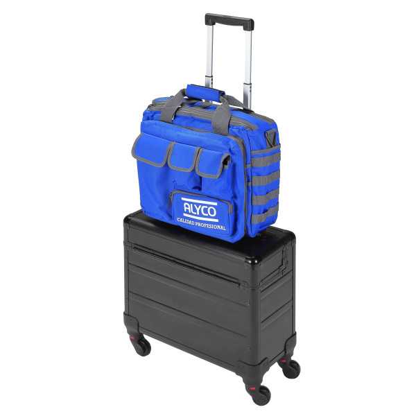 Maleta trolley de aluminio con 4 ruedas y bolsa de nylon ALYCO