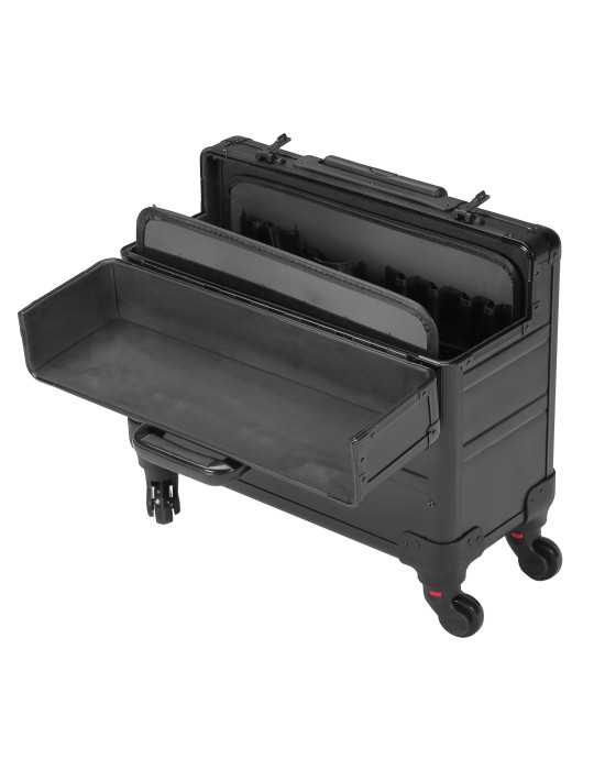 Maleta trolley de aluminio con 4 ruedas y bolsa de nylon ALYCO
