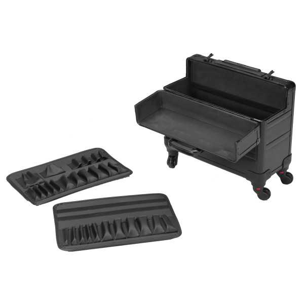 Maleta trolley de aluminio con 4 ruedas y bolsa de nylon ALYCO