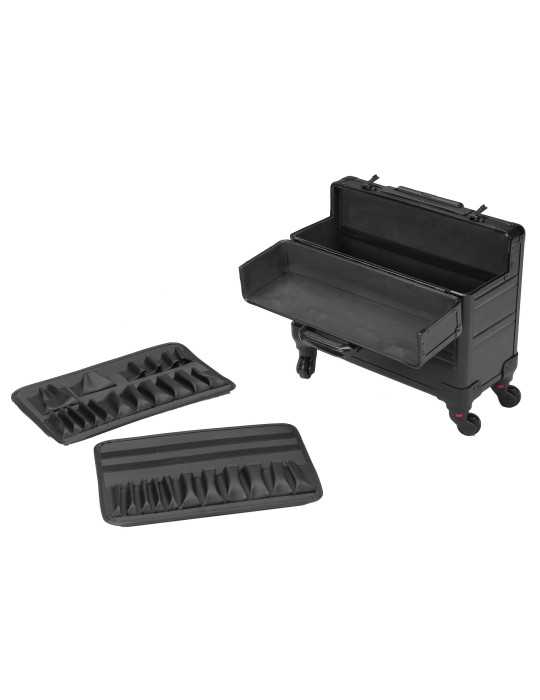 Maleta trolley de aluminio con 4 ruedas y bolsa de nylon ALYCO