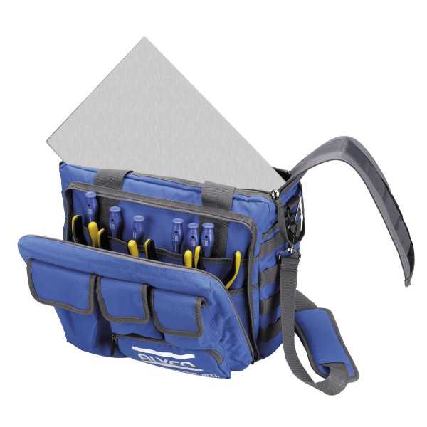 Maleta trolley de aluminio con 4 ruedas y bolsa de nylon ALYCO