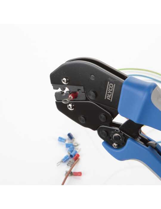 Engastador de carraca para terminales no aislados 250 mm ALYCO