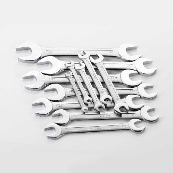 Juego de 12 llaves fijas de 2 bocas 6x7-30x32 mm en bolsa de nylon ALYCO