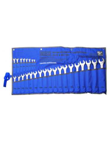Juego de 26 llaves combinadas 6-32 mm en bolsa de nylon ALYCO