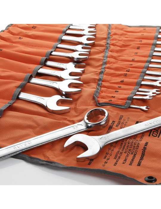 Juego de 26 llaves combinadas en bolsa de nylon ORANGE ALYCO