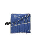 Juego de 8 llaves de doble estrella acodadas 6x7-20x22 mm en bolsa de nylon ALYCO