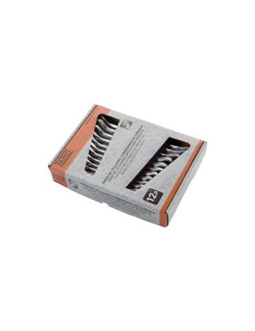 Juego de 12 llaves combinadas con carraca 8-19 mm en soporte de plástico ORANGE ALYCO 2