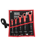 Juego de 5 llaves de carraca aisladas VDE 8-19 mm en bolsa de nylon ALYCO