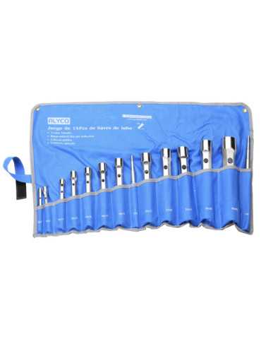 Juego de 14 llaves de tubo forjadas 6x7-30x32 mm en bolsa de nylon ALYCO