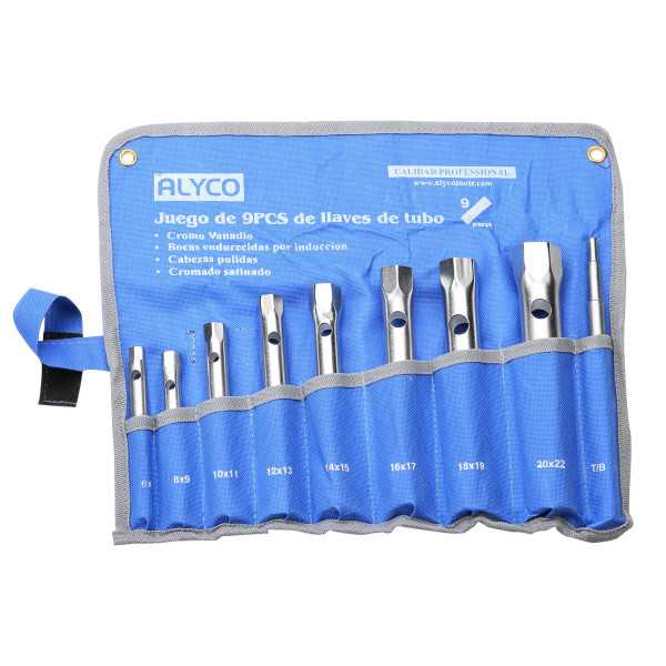 Juego de 8 llaves de tubo estampadas 6x7-20x22 mm en bolsa de nylon ALYCO