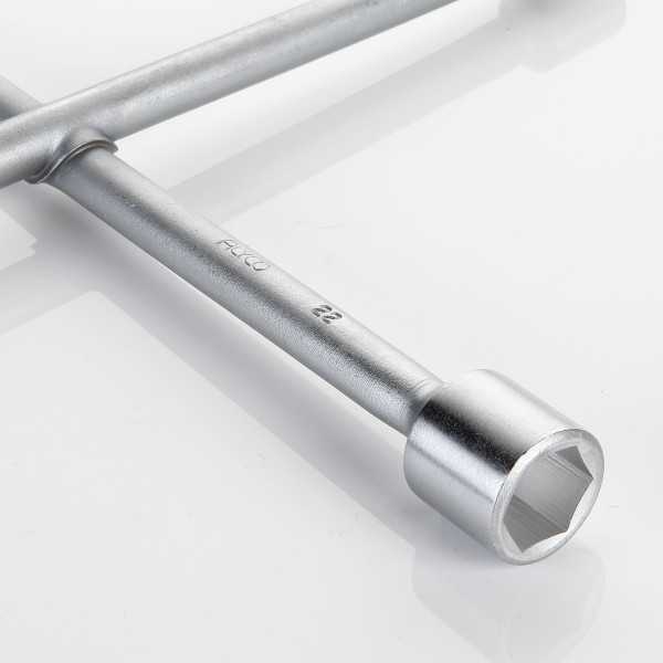 Llave en cruz soldada para ruedas 24-27-32 mm + 3/4" ALYCO