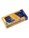 Juego de 8 destornilladores pasantes con mango bimaterial ALYCO