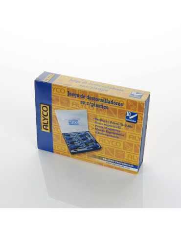Juego de 10 destornilladores en caja de plástico ALYCO 2