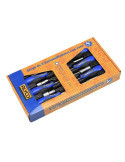 Juego de 6 destornilladores con vaso hexagonal y mango bimaterial ALYCO