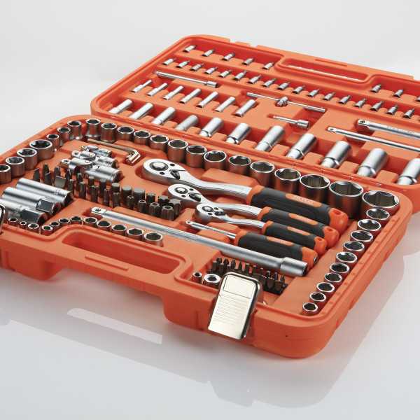 Juego de llaves de vaso 1/4", 3/8" y 1/2" 171 piezas ORANGE ALYCO