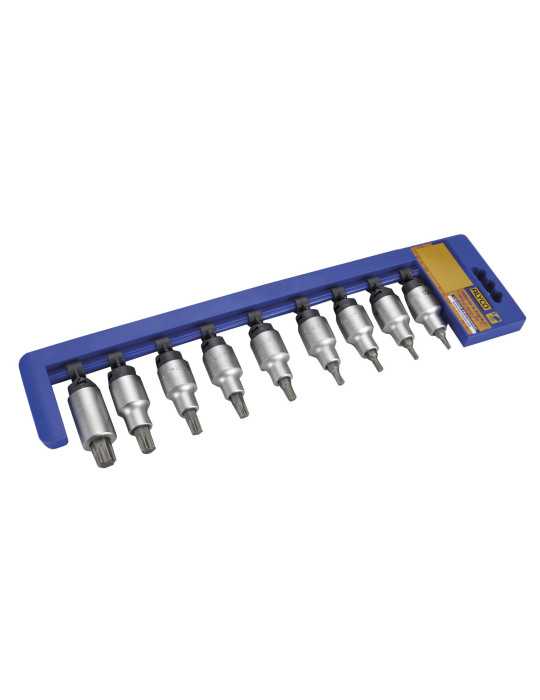 Juego de 9 vasos con punta Torx 1/2" ALYCO