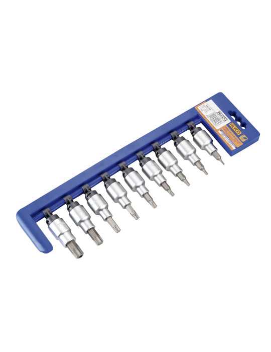 Juego de 9 vasos con punta Torx inviolable 1/2" ALYCO
