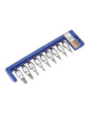 Juego de 9 vasos con punta Torx inviolable 1/2" ALYCO
