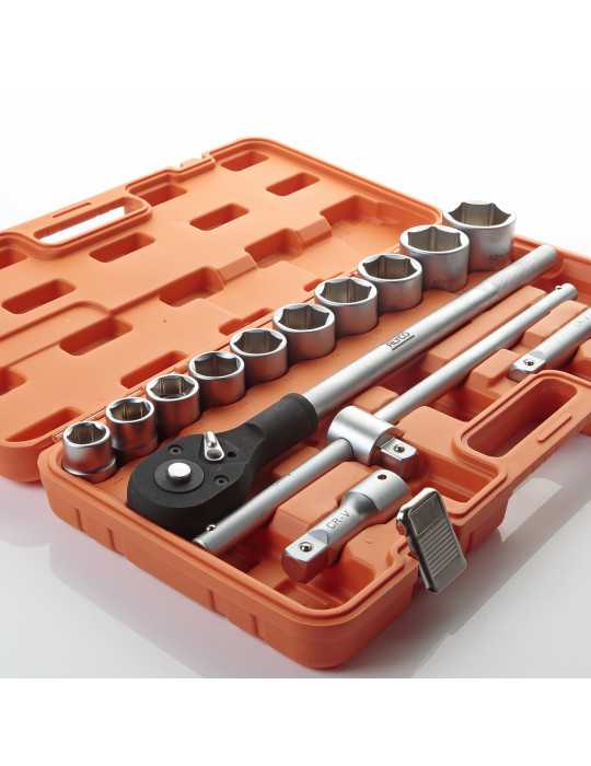 Juego de llaves de vaso y accesorios 3/4" 14 piezas ORANGE ALYCO