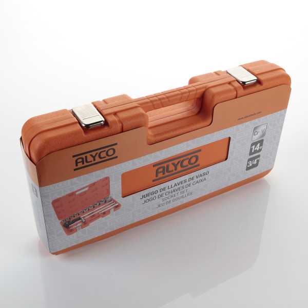 Juego de llaves de vaso y accesorios 3/4" 14 piezas ORANGE ALYCO